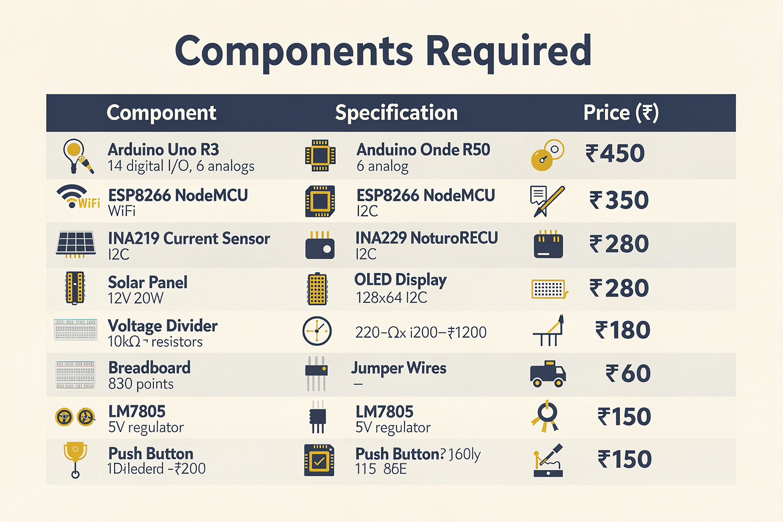Components Required