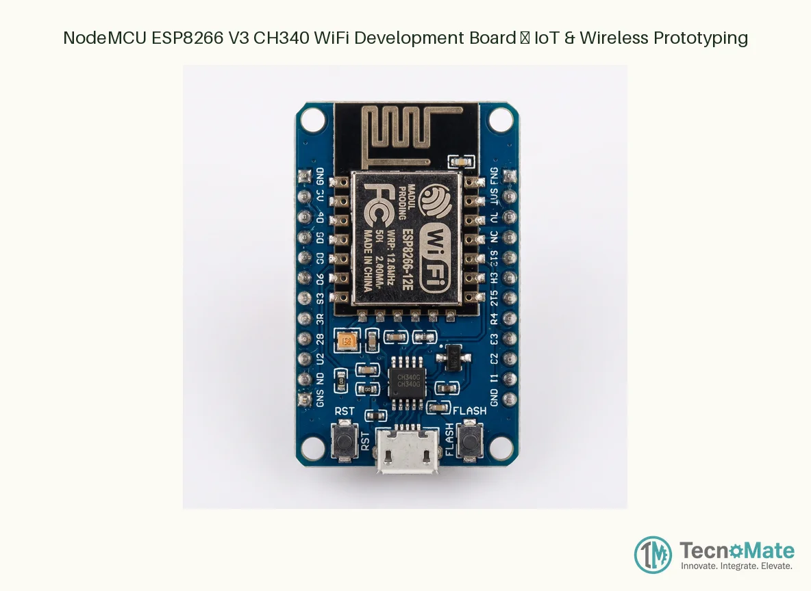 NodeMCU ESP8266 V3 CH340 WiFi Development Board – IoT & Wireless Prototyping