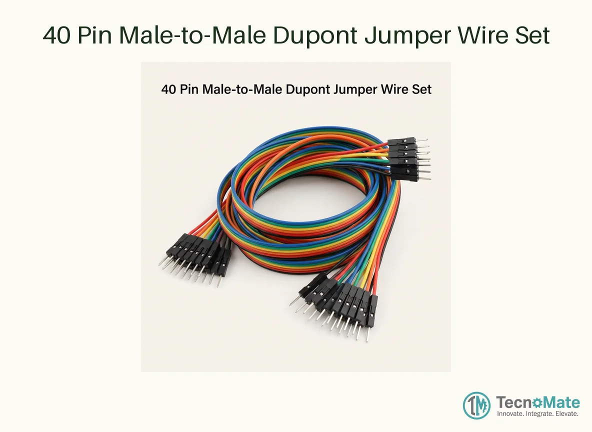 40 Pin Male-to-Male Dupont Jumper Wire Set