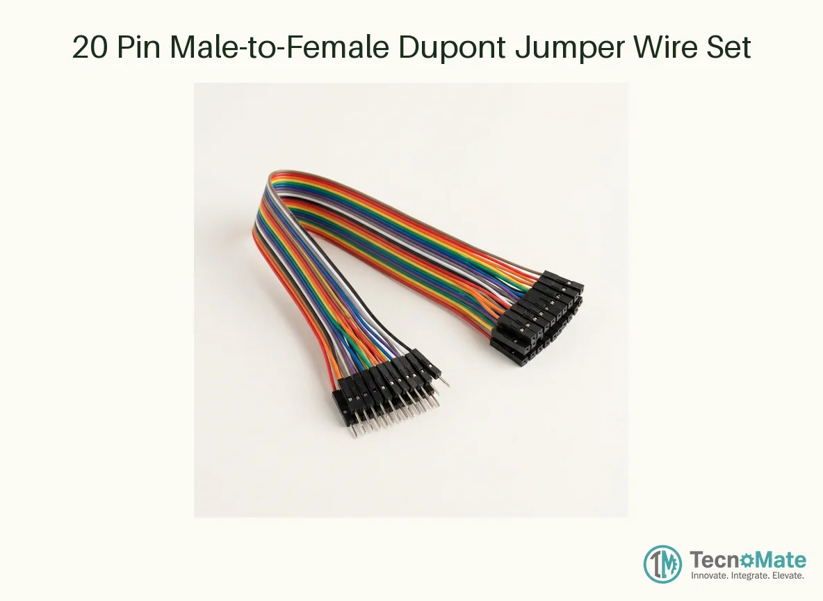 20 Pin Male-to-Female Dupont Jumper Wire Set