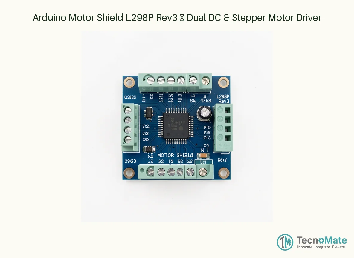 Arduino Motor Shield L298P Rev3 – Dual DC & Stepper Motor Driver