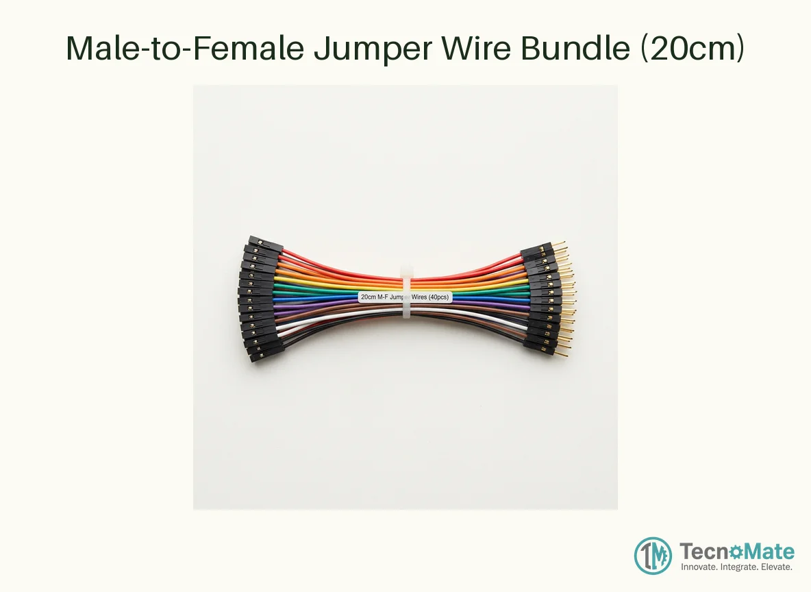 Male-to-Female Jumper Wire Bundle (20cm)