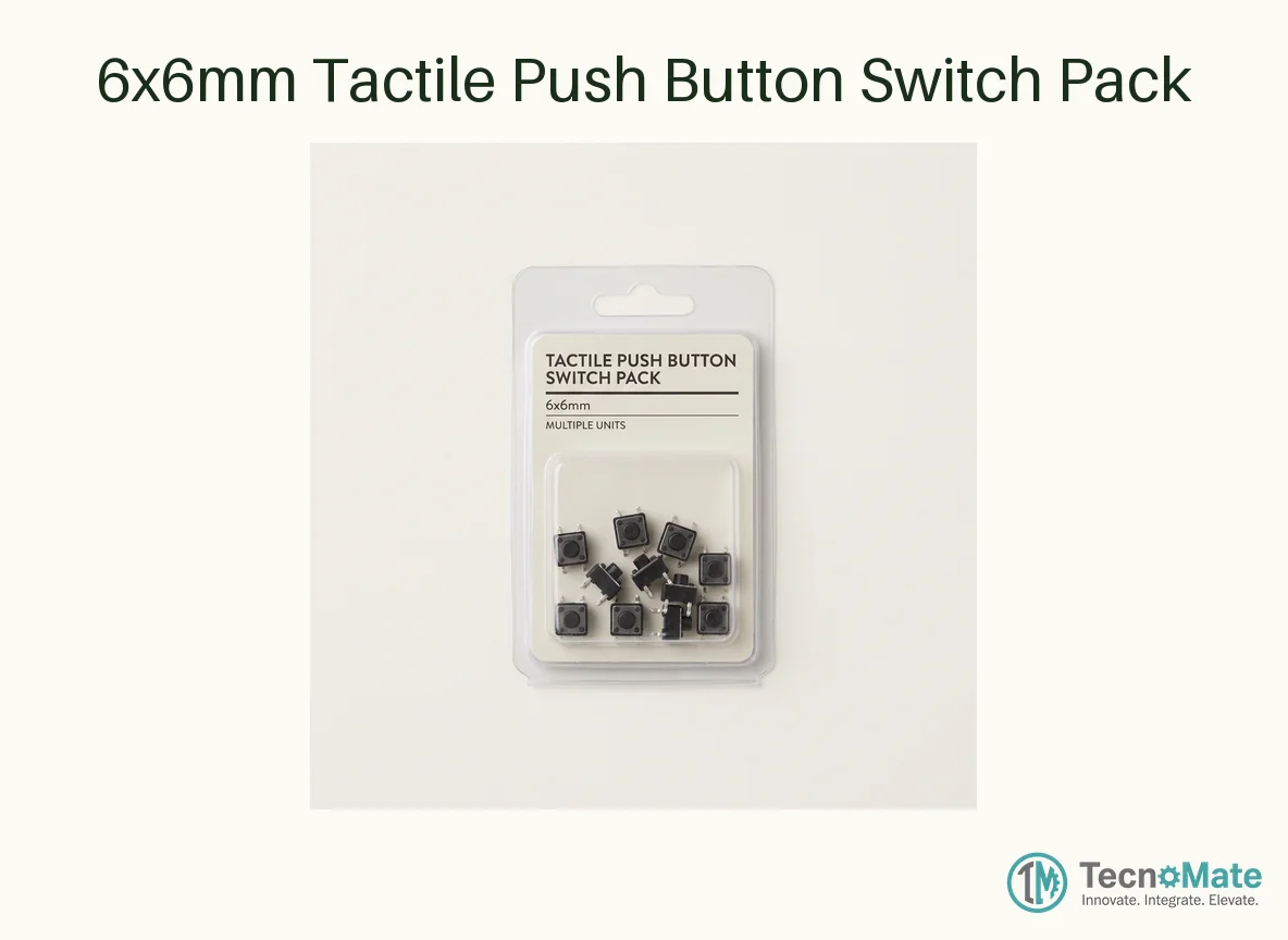 6x6mm Tactile Push Button Switch Pack