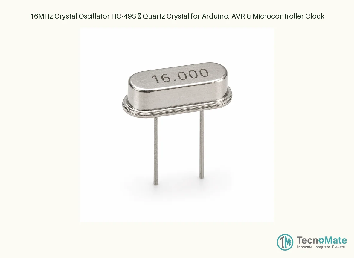 16MHz Crystal Oscillator HC-49S – Quartz Crystal for Arduino, AVR & Microcontroller Clock