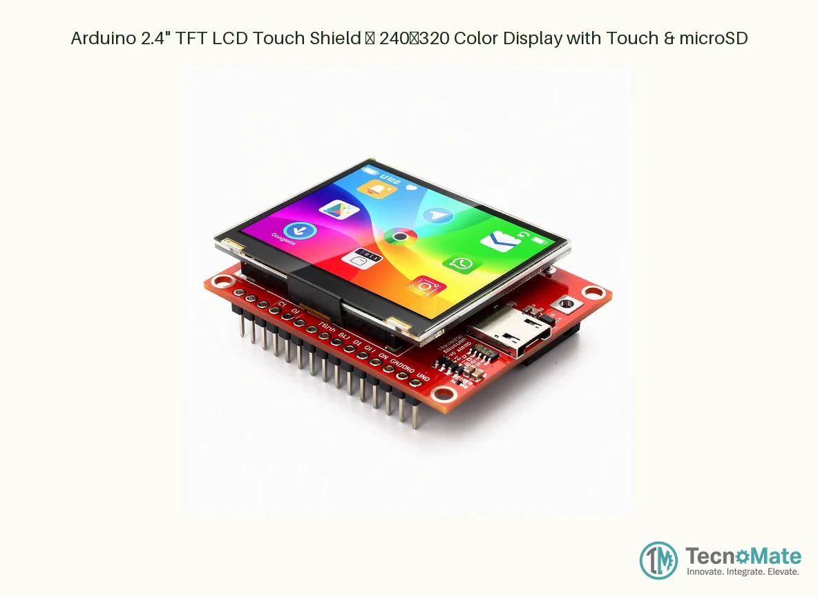 Arduino 2.4" TFT LCD Touch Shield – 240×320 Color Display with Touch & microSD