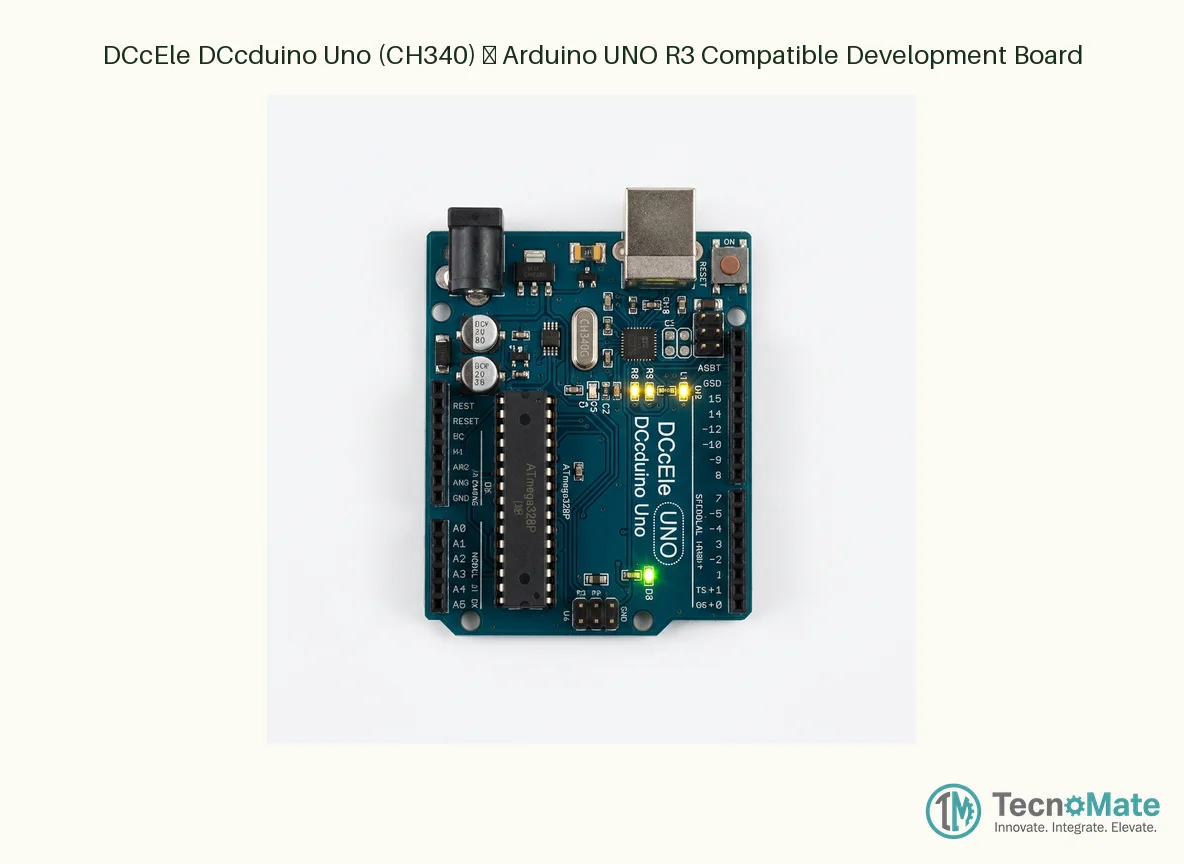 DCcEle DCcduino Uno (CH340) – Arduino UNO R3 Compatible Development Board