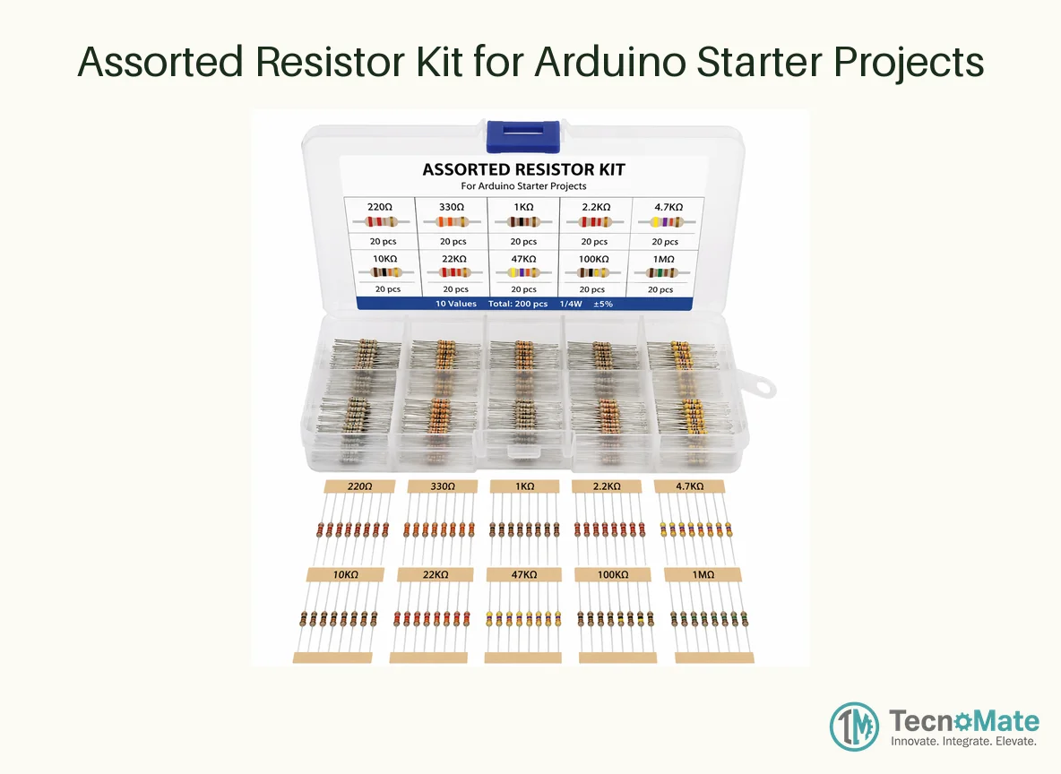 Assorted Resistor Kit for Arduino Starter Projects