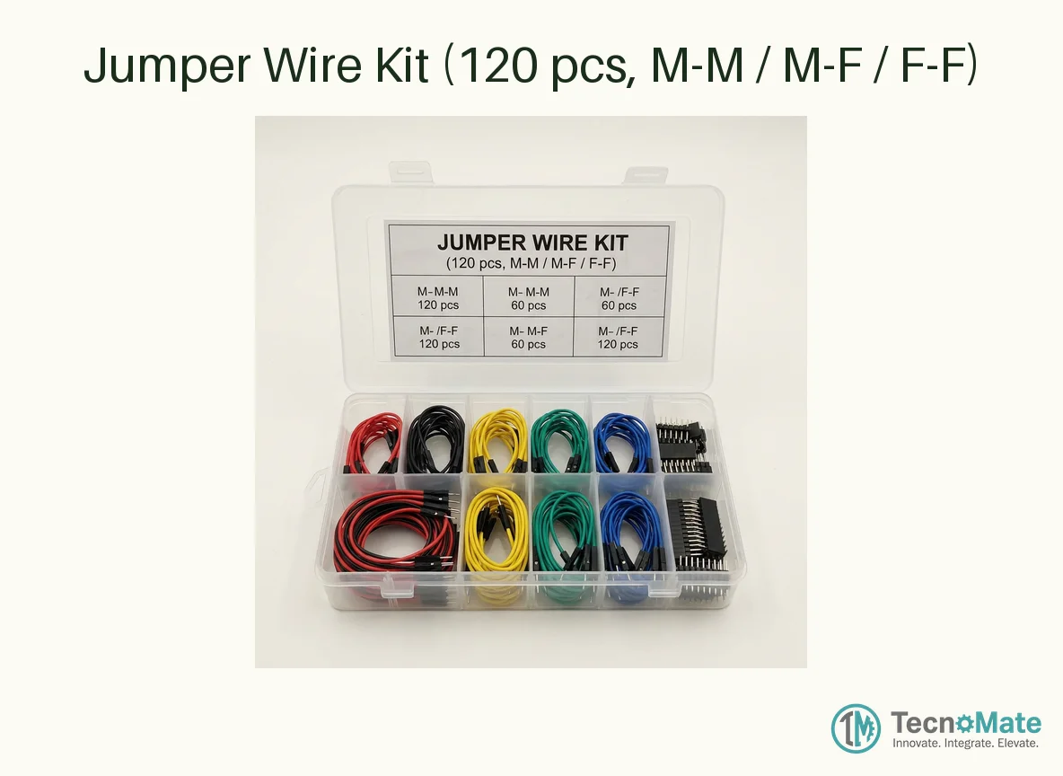 Jumper Wire Kit (120 pcs, M-M / M-F / F-F)