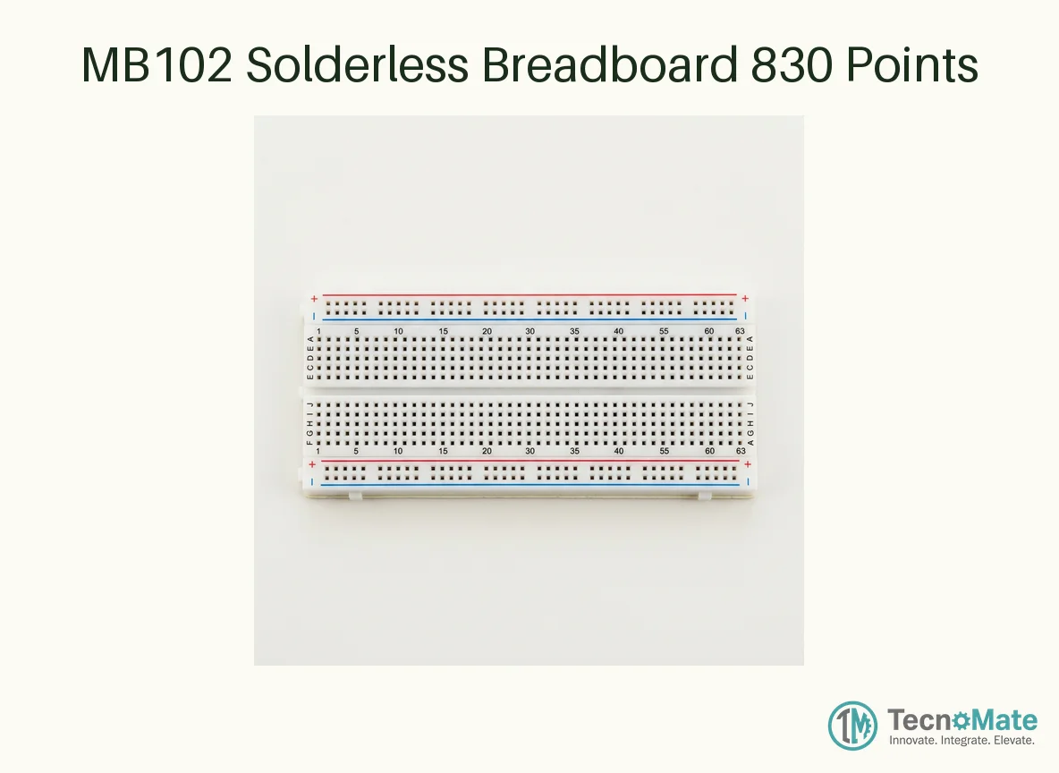 MB102 Solderless Breadboard 830 Points