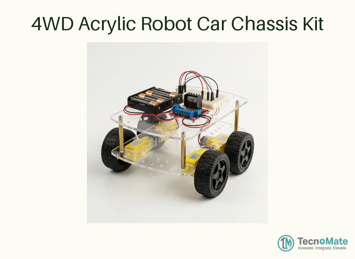 4WD Acrylic Robot Car Chassis Kit