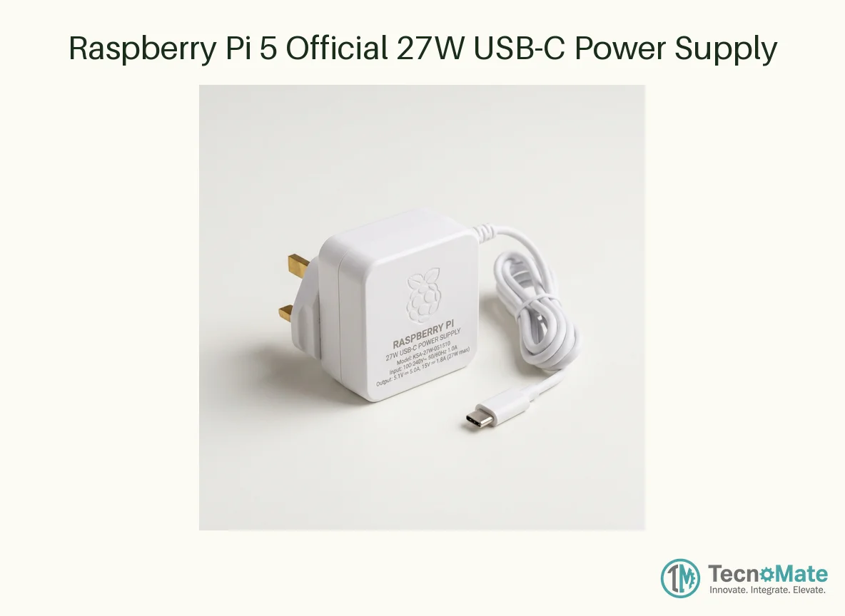 Raspberry Pi 5 Official 27W USB-C Power Supply