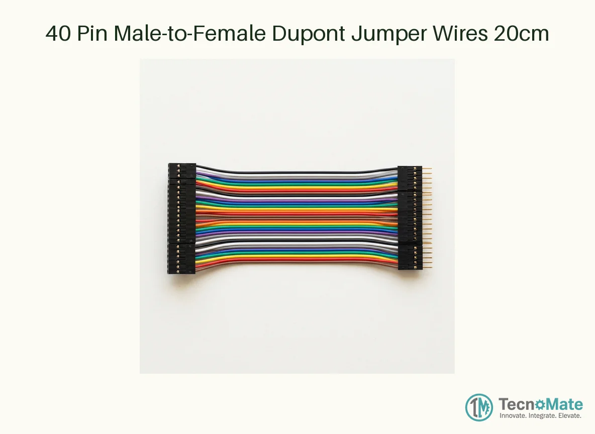 40 Pin Male-to-Female Dupont Jumper Wires 20cm