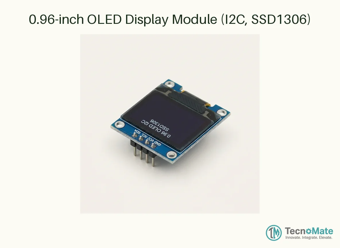 0.96-inch OLED Display Module (I2C, SSD1306)