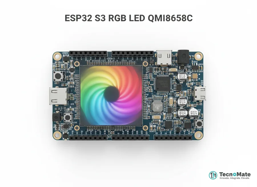 SMD Development Board ESP32 S3 Attitude Sensor RGB LED Matrix