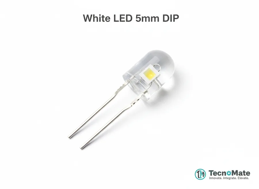 SMD DIP LED White 5mm Through Hole