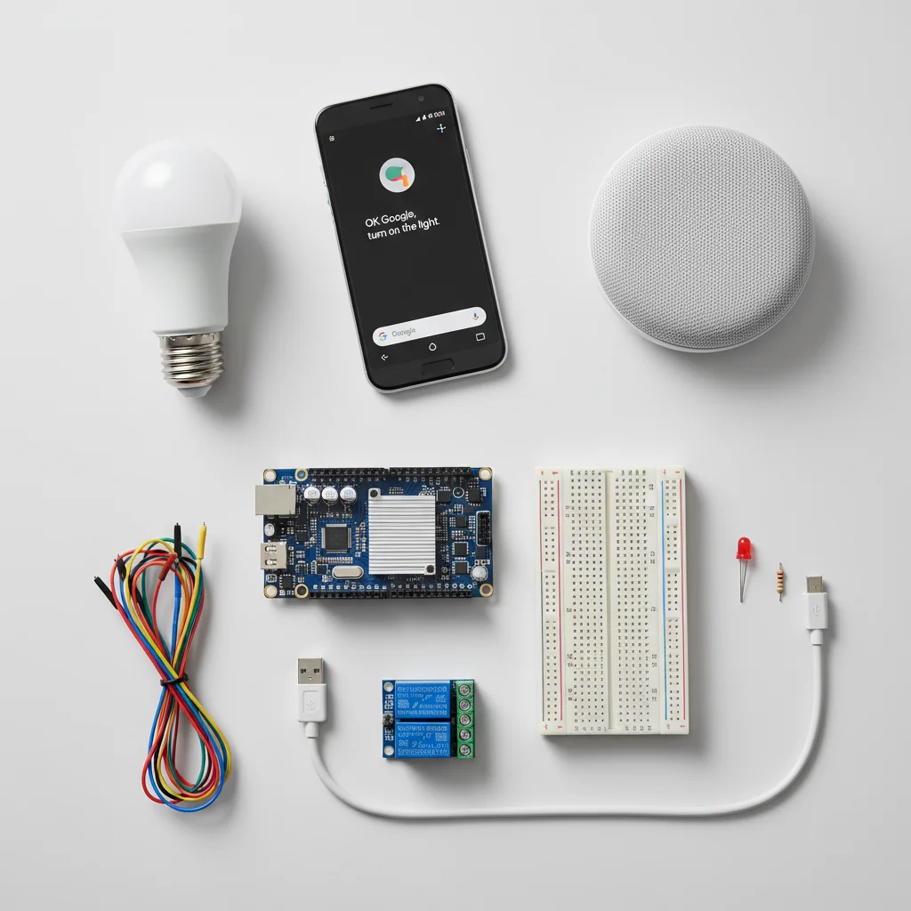 ESP32 Google Assistant Based Home Automation - All components