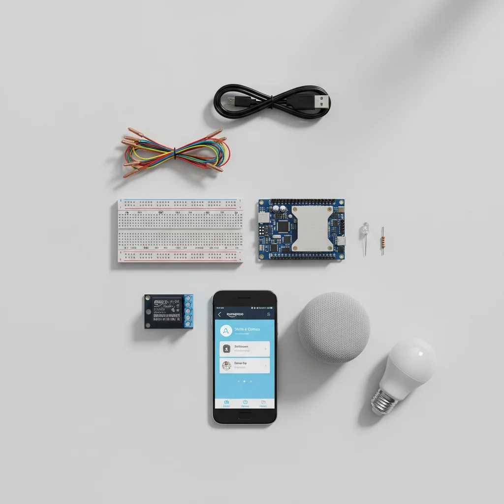 ESP32 Alexa Voice Controlled Home Automation - All components