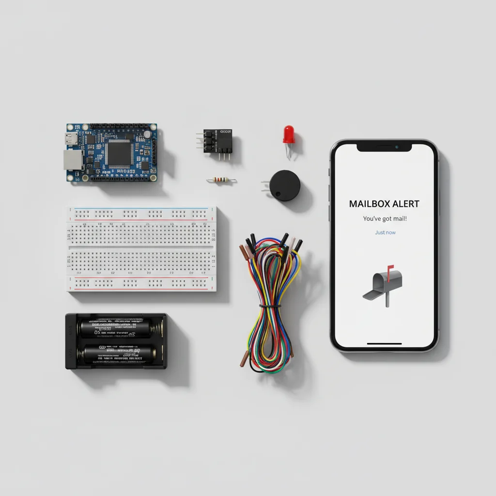 ESP32 Smart Mailbox Notifier - All components
