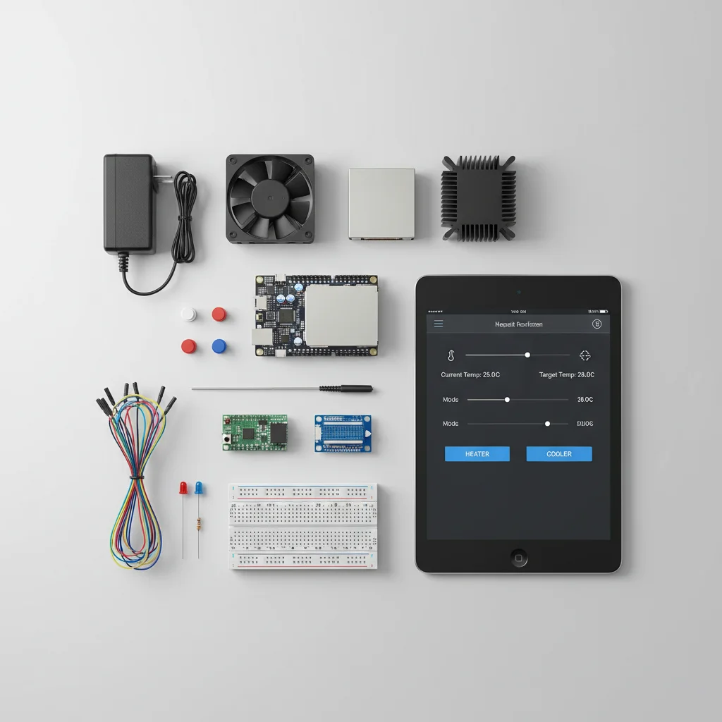 ESP32 Smart Heater/Cooler System Using Peltier Module - All components