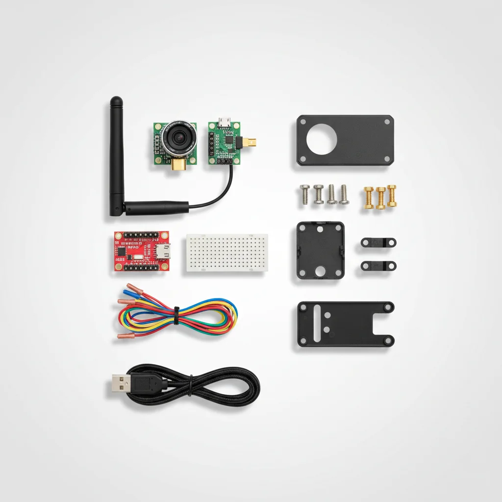 ESP32-CAM CCTV Security System - All components