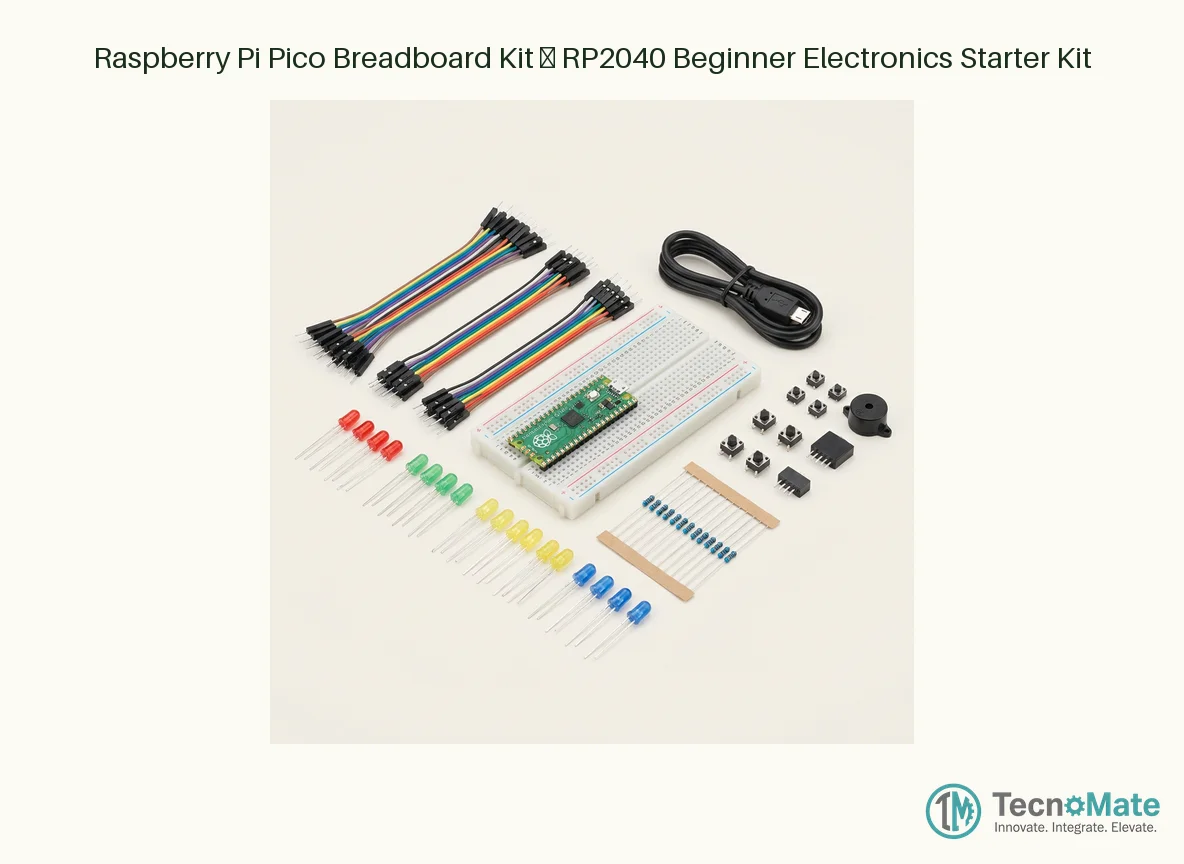 Raspberry Pi Pico Breadboard Kit – RP2040 Beginner Electronics Starter Kit