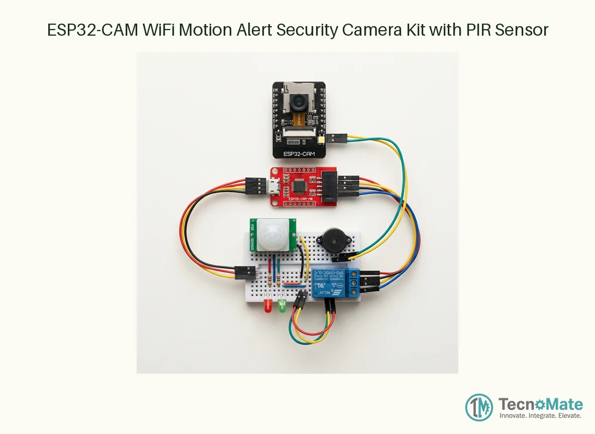 ESP32-CAM WiFi Motion Alert Security Camera Kit with PIR Sensor
