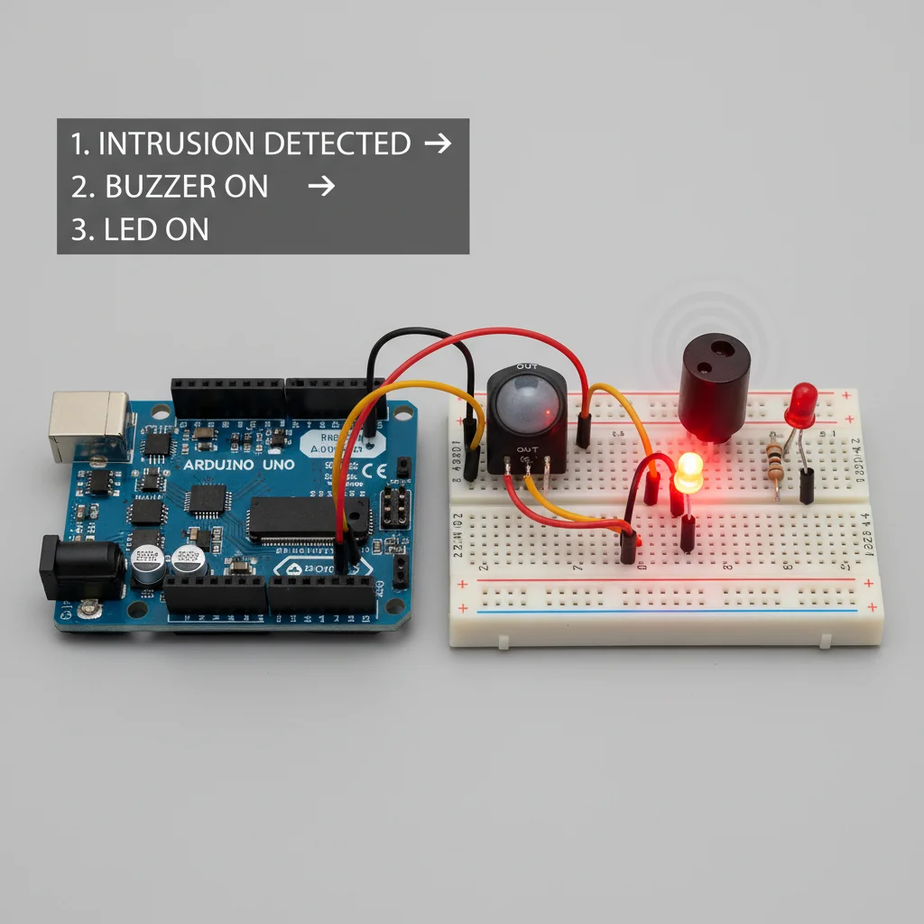 Simple Burglar Alarm Using Arduino