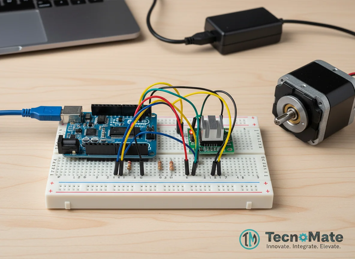 Stepper Motor Control Using A4988 Driver & Arduino