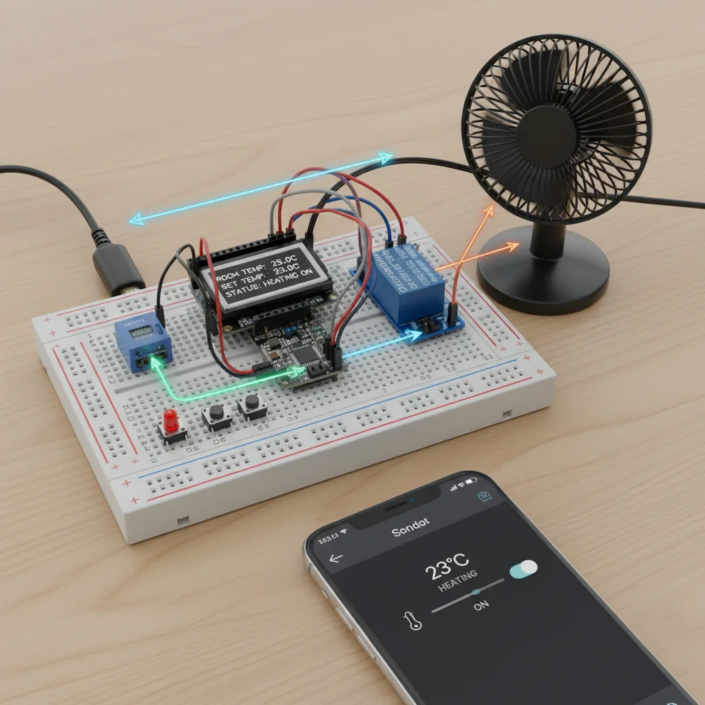 ESP32 Smart Home Automation with DHT11 Sensor and Relay Control