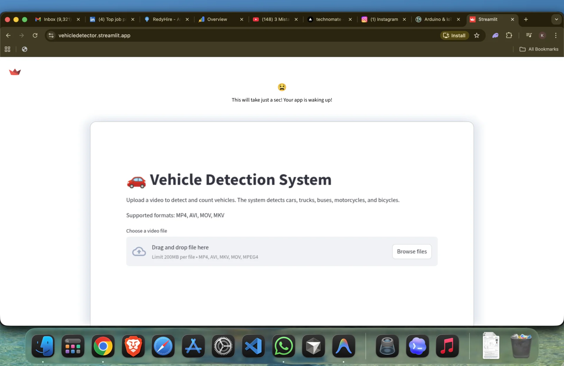 vehicle detection in an video using yolo and python